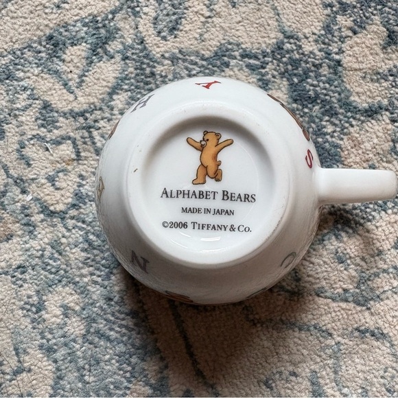 Tiffany & Co. Alphabet Bears 3 piece Dining Set Plate Bowl Cup Baby Gift China - Picture 4 of 8